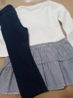 Conjunto menina_Legging + camisola laço azul/vermelho - Image 2