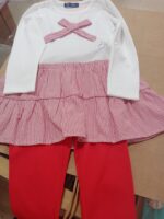 Conjunto menina_Legging + camisola laço azul/vermelho - Image 6