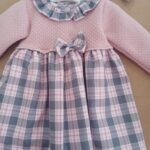 Vestido bebé com laço de cabelo