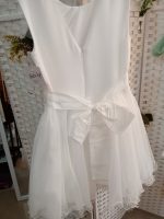 Vestido de cerimónia flor em tons de beje - Image 5