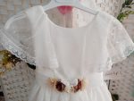 Vestido de cerimónia com rendas nos ombros. - Image 4