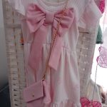Vestido com laço menina